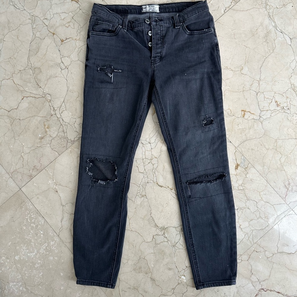 Free People Distressed Jeans